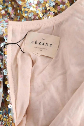 Robe Sézane Doré en Paillettes