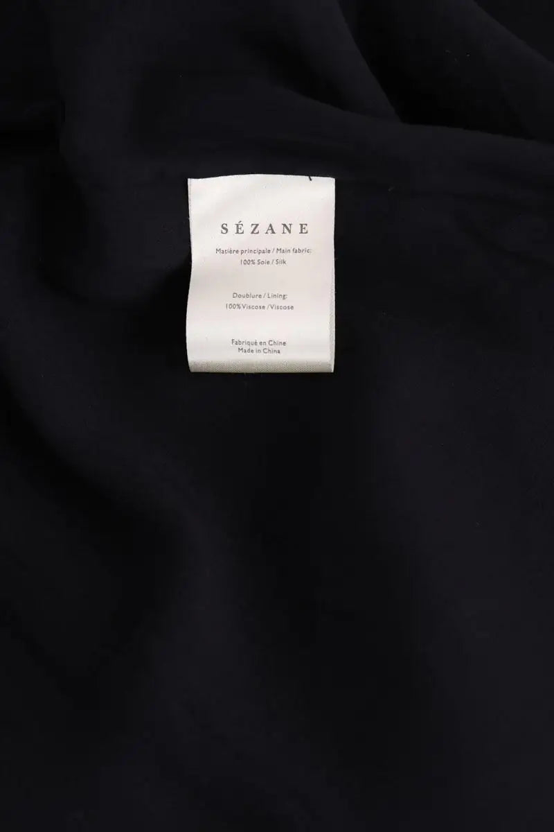 Robe Sézane Elsa print gros pois Noir en Soie