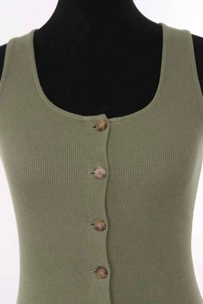 Robe Sézane Kaki en Coton - élasthanne