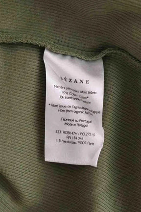 Robe Sézane Kaki en Coton - élasthanne
