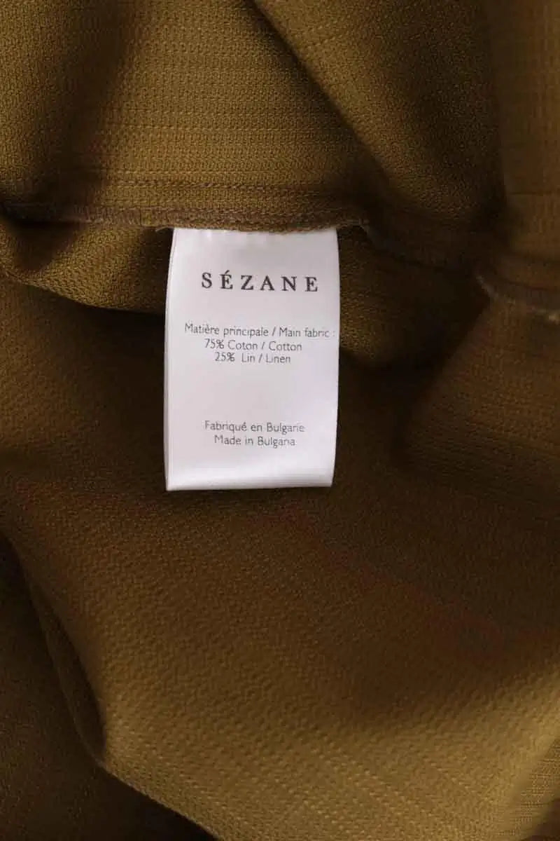 Robe Sézane Kaki en Coton