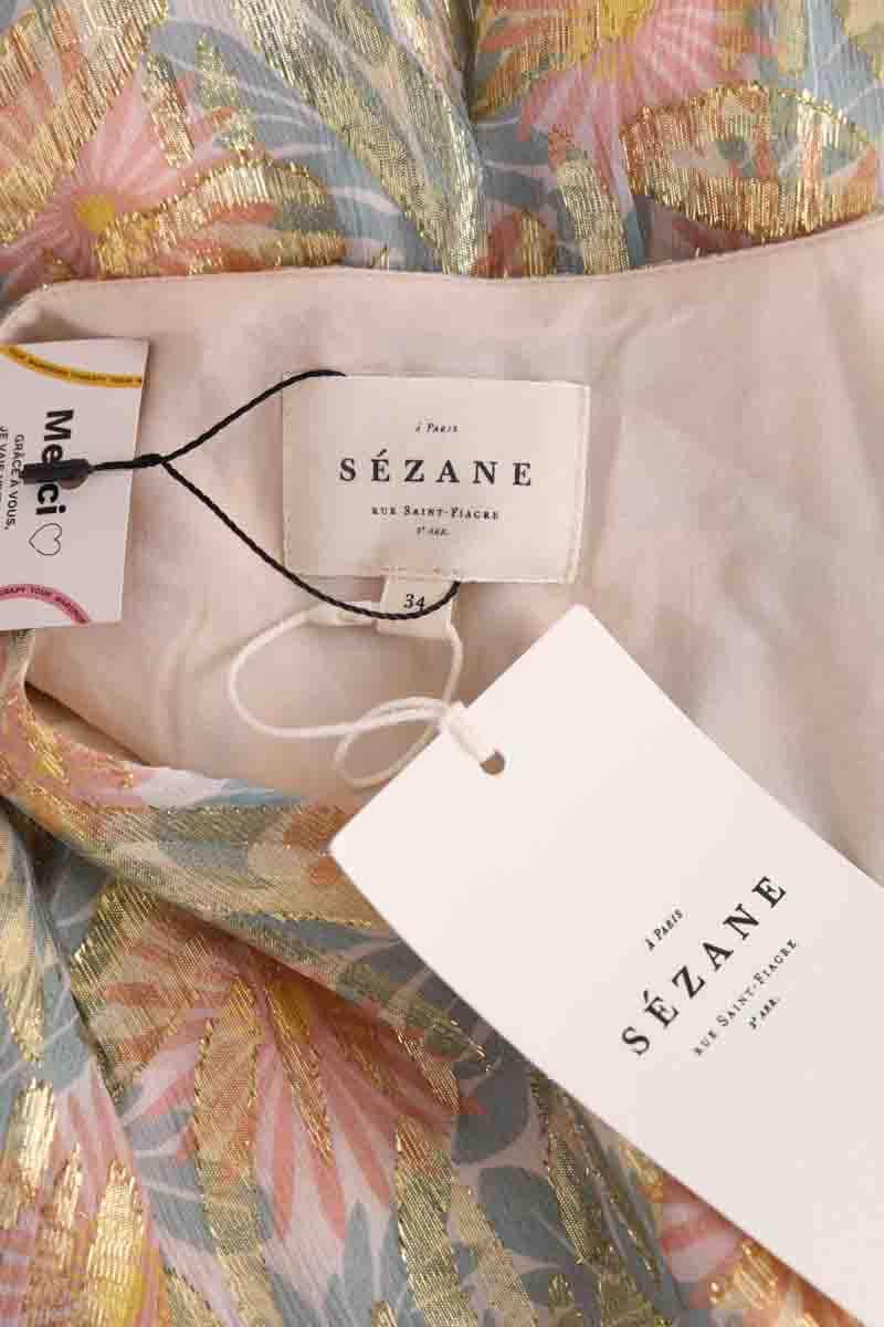 Robe Sézane Laureline jungle print Doré en Soie
