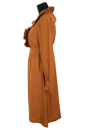 Robe Sézane Luba Camel en Soie