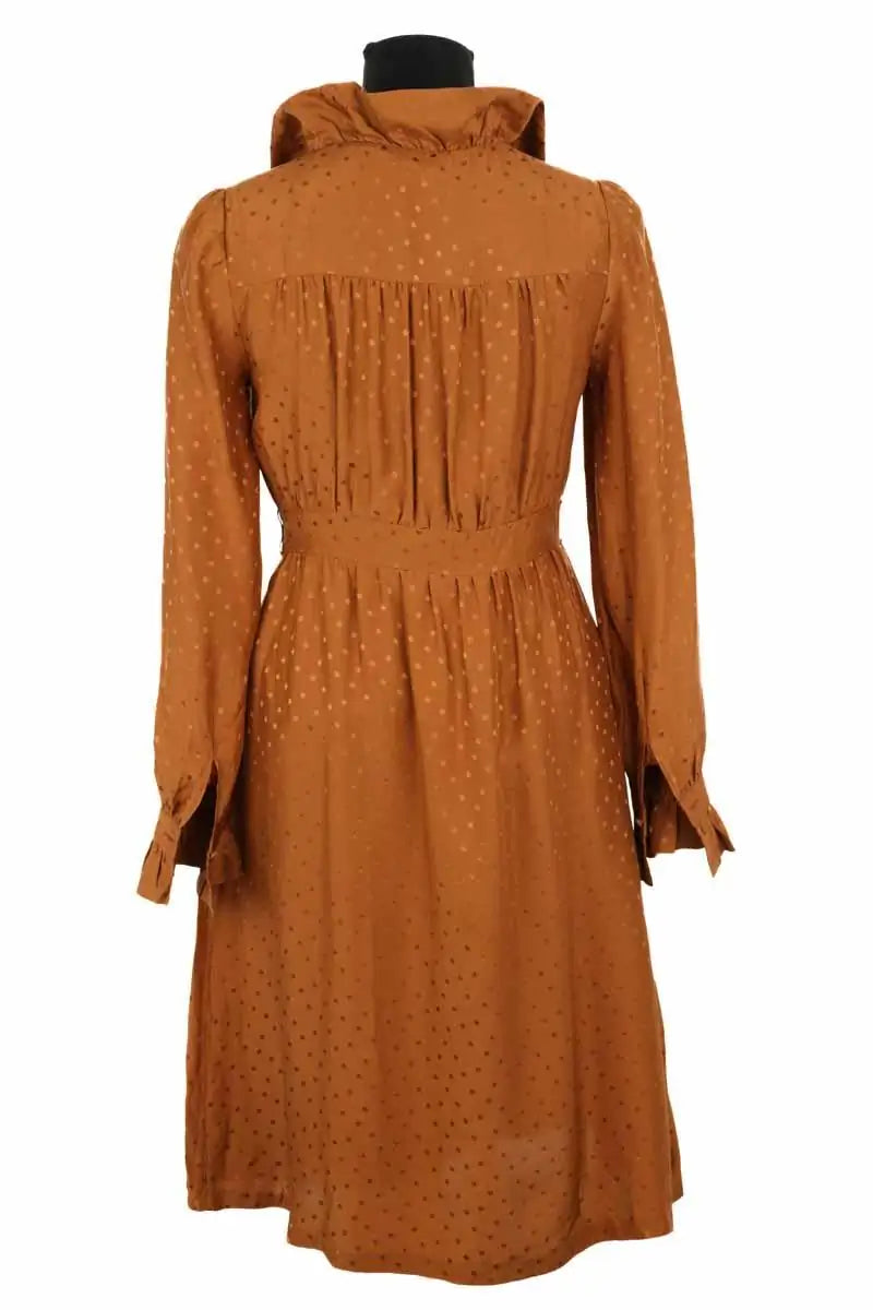 Robe Sézane Luba Camel en Soie