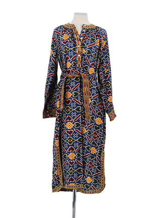 Robe Sézane Marine en Coton, taille L - Seconde Main