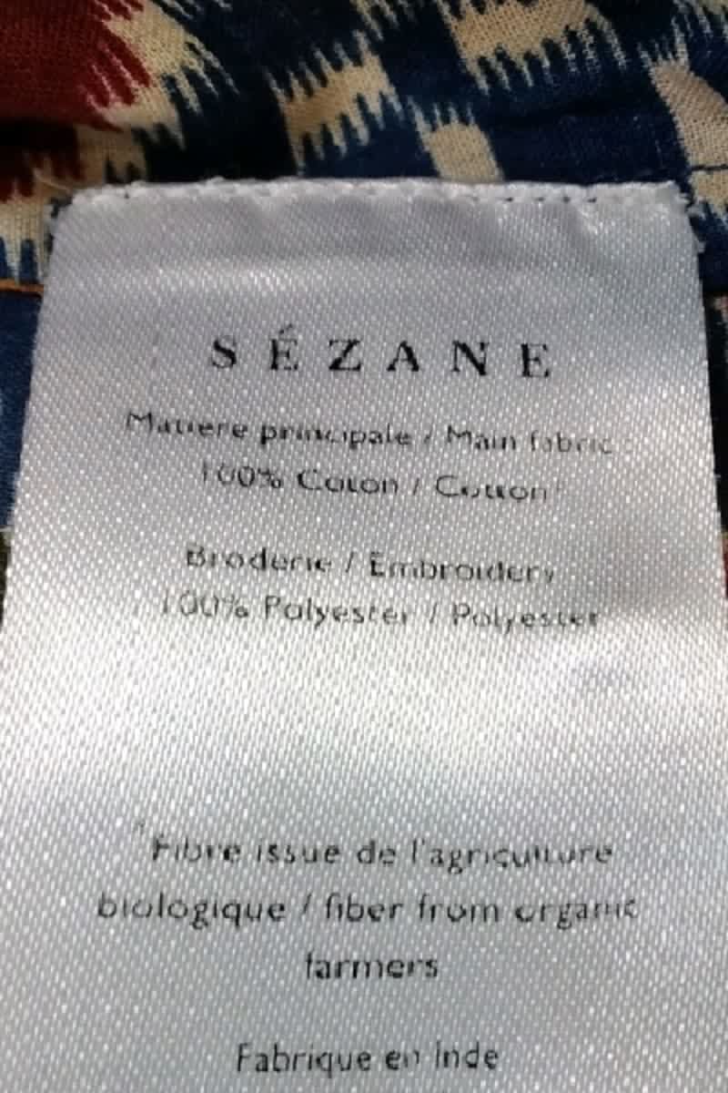 Robe Sézane Marine en Coton