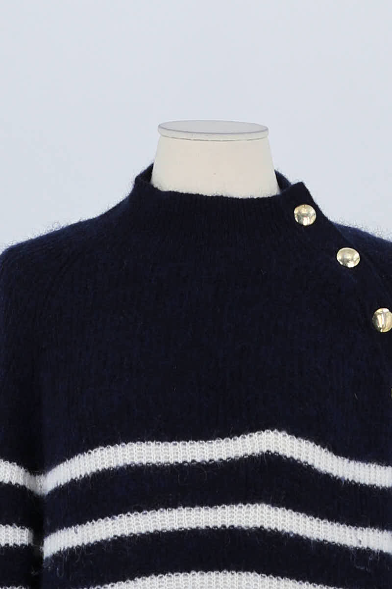 Robe Sézane Marine en Polyamide