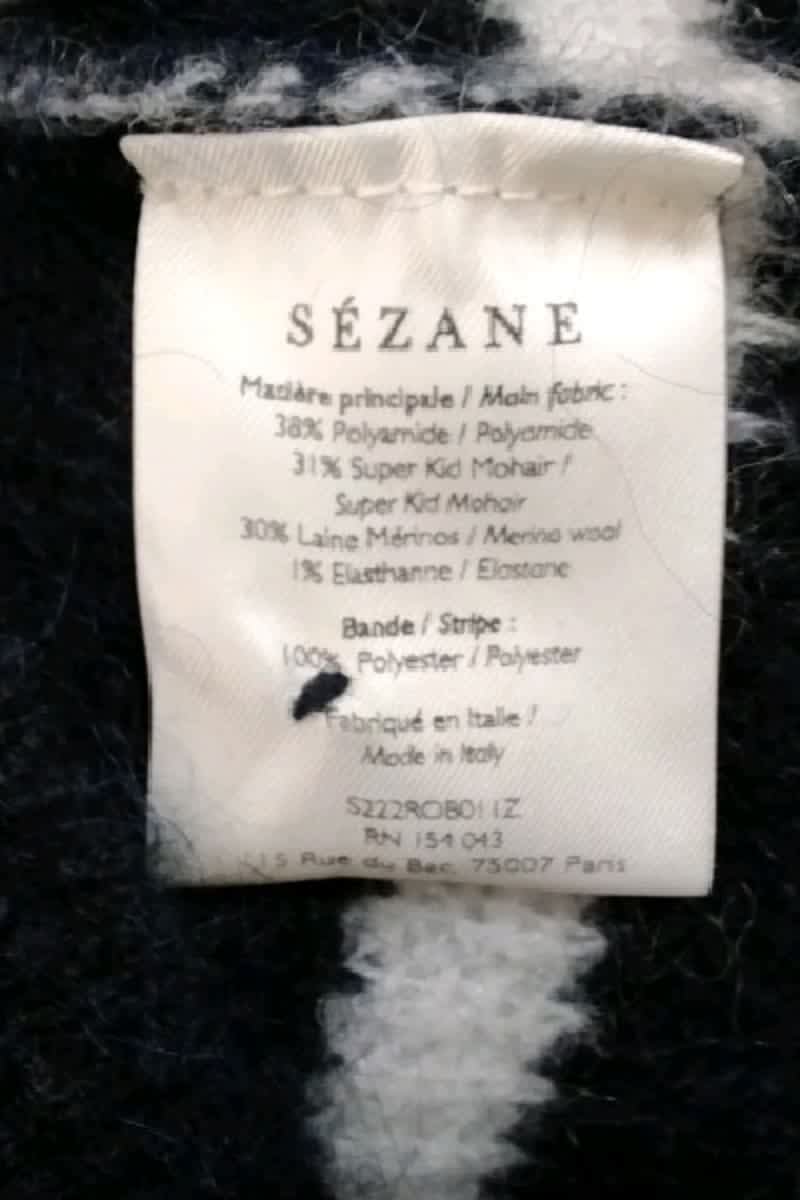 Robe Sézane Marine en Polyamide