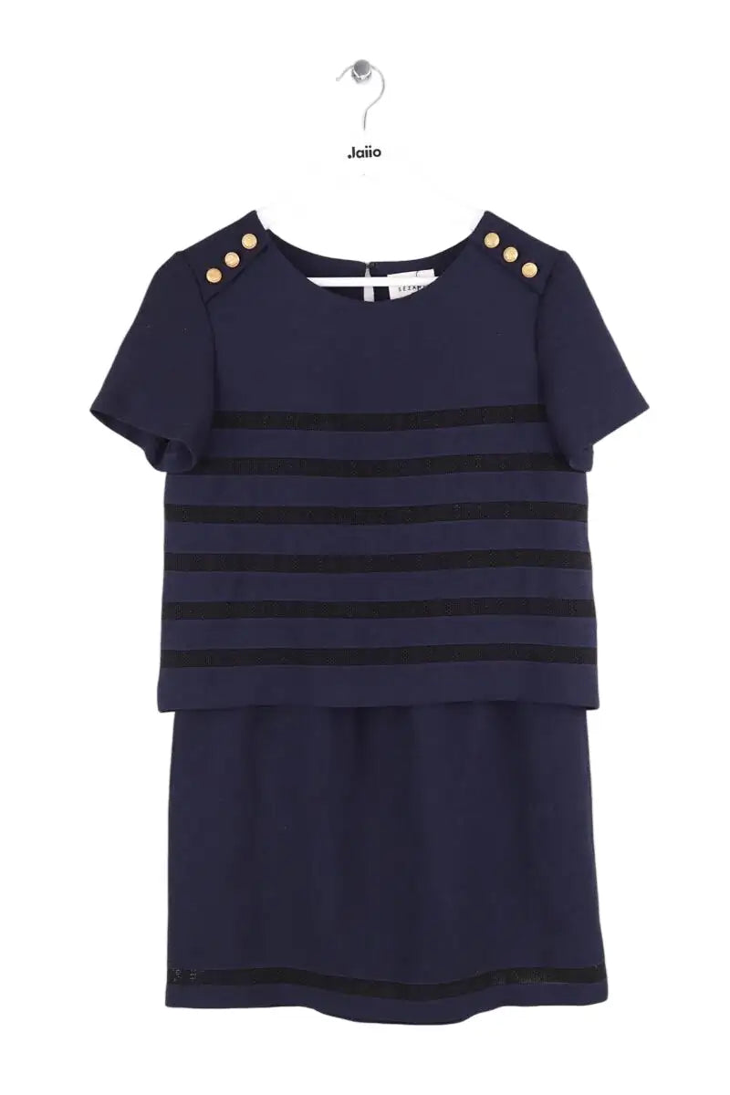 Robe Sézane Marine en Synthétique, taille S - Seconde Main