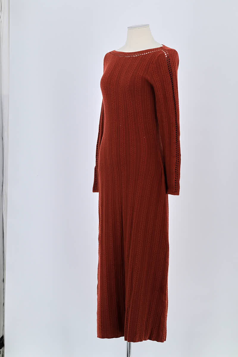 Robe Sézane Marron en Laine