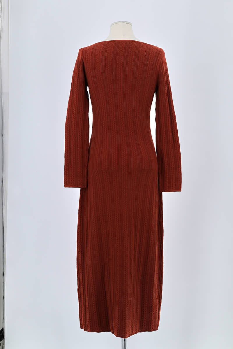 Robe Sézane Marron en Laine