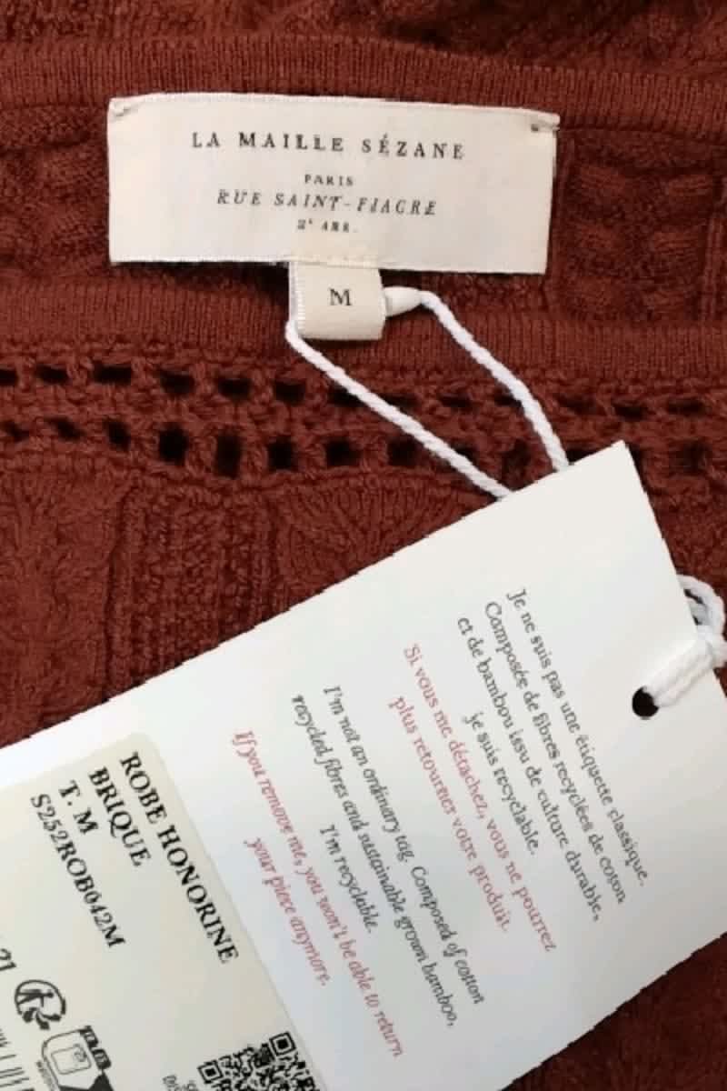 Robe Sézane Marron en Laine
