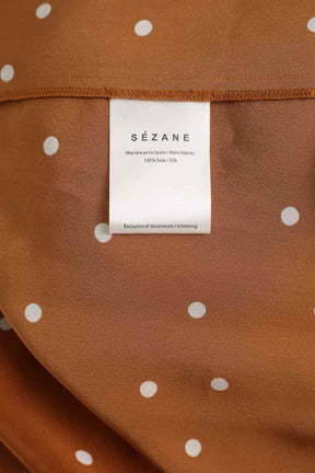 Robe Sézane Marron en Soie