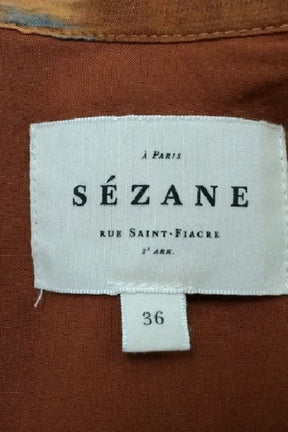 Robe Sézane Marron en Soie