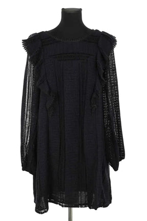 Robe Sézane Noir en Coton, taille M - Seconde Main
