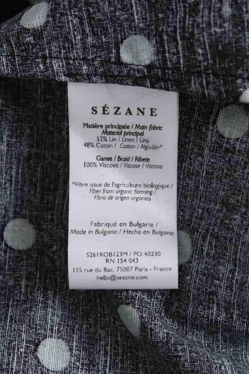Robe Sézane Noir en Coton