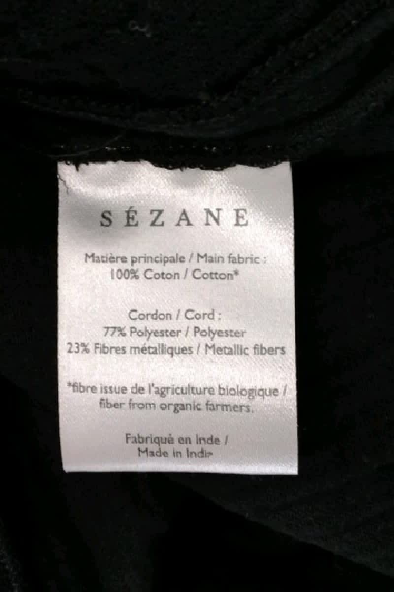 Robe Sézane Noir en Coton