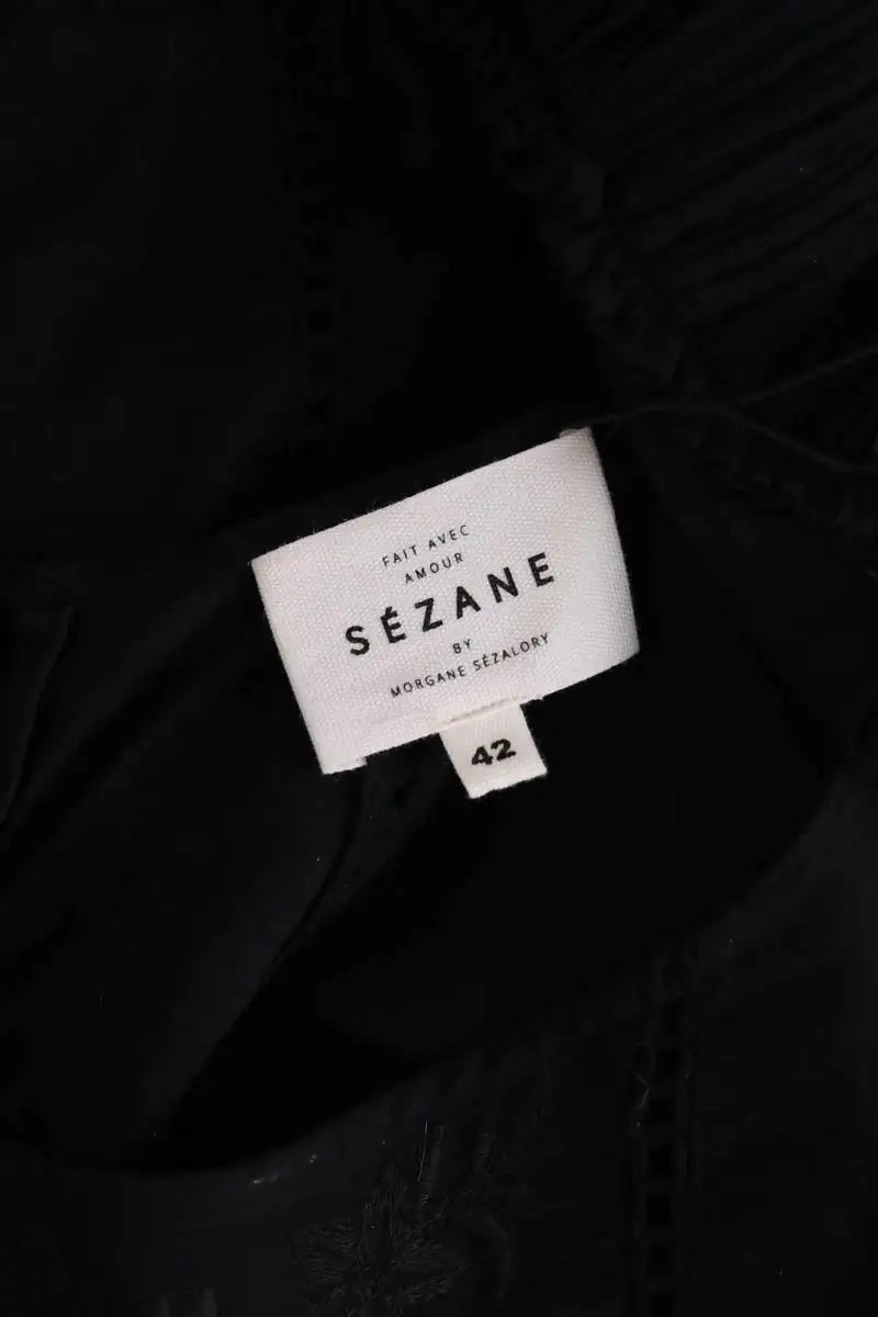 Robe Sézane Noir en Coton