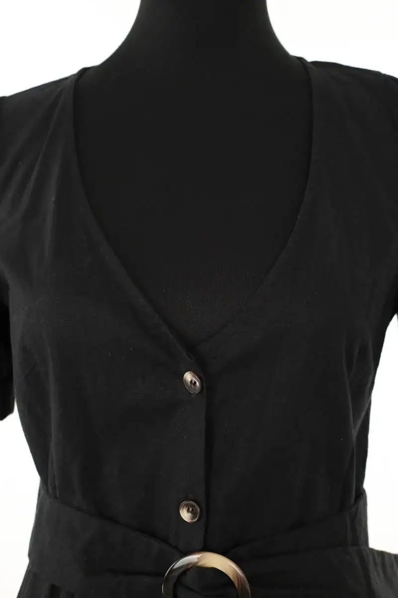 Robe Sézane Noir en Lin