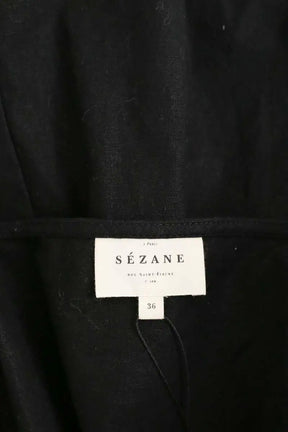 Robe Sézane Noir en Lin