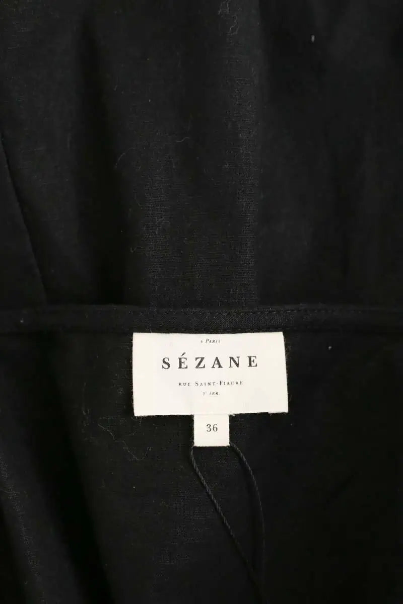 Robe Sézane Noir en Lin