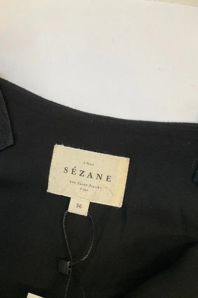 Robe Sézane Noir en Lin