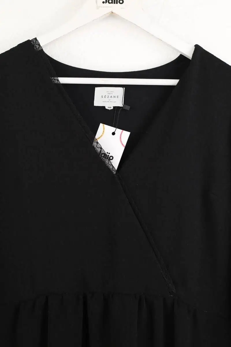 Robe Sézane Noir en Polyester