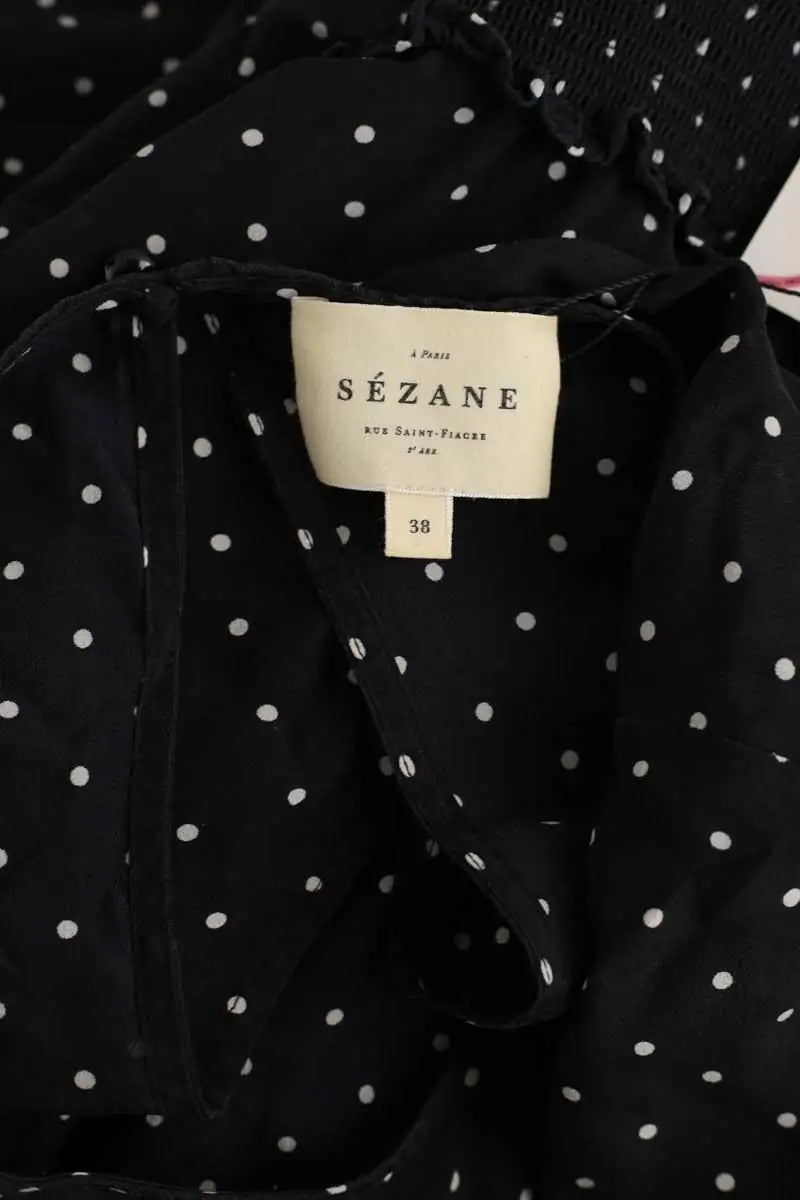 Robe Sézane Noir en Soie