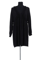 Robe Sézane Noir en Soie, taille S - Seconde Main