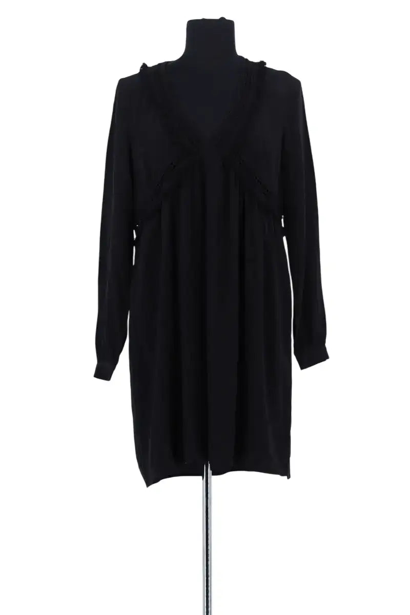 Robe Sézane Noir en Soie, taille S - Seconde Main