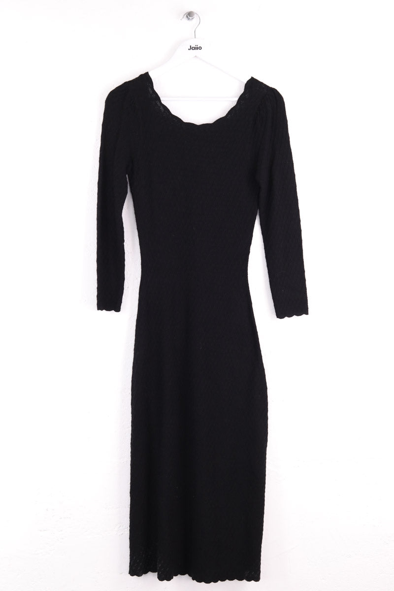 Robe Sézane Noir en Viscose, taille M - Seconde Main