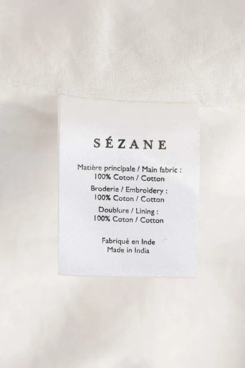 Robe Sézane Odalie Ecru en Coton