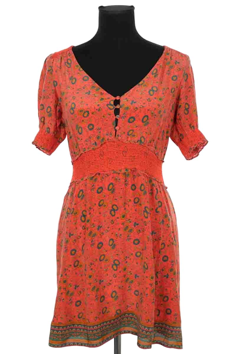 Robe Sézane Orange en Soie, taille S - Seconde Main