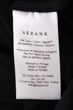 Robe Sézane Pippa Noir en Coton