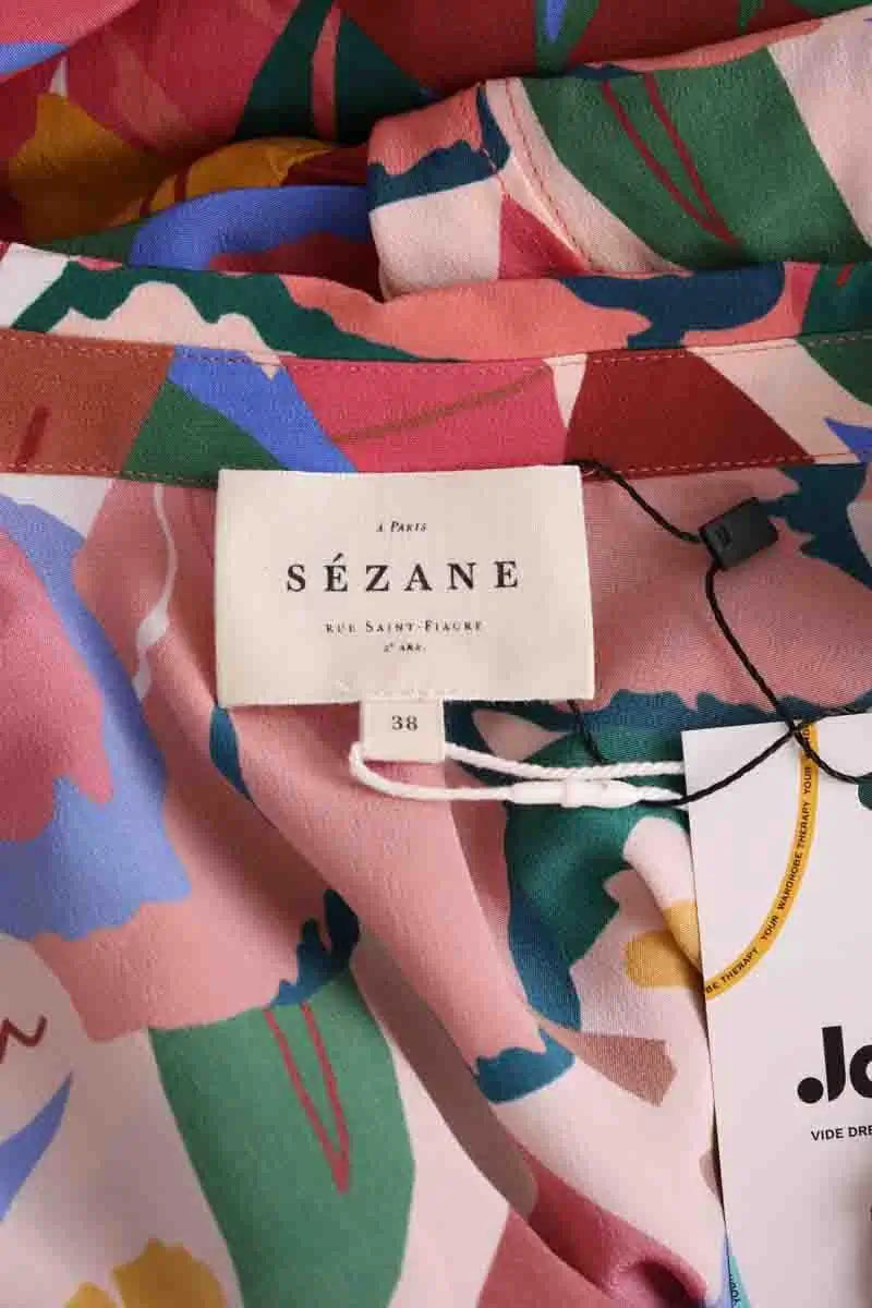 Robe Sézane Rose en Soie