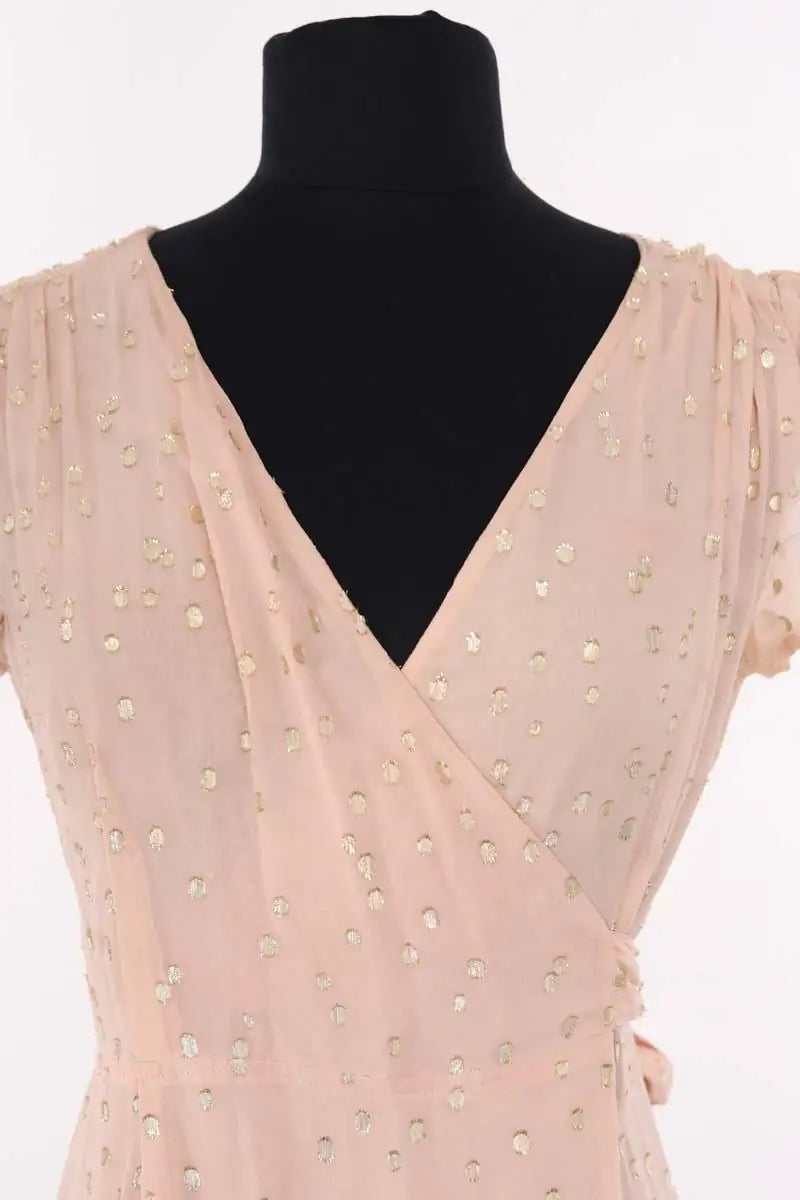 Robe Sézane Rose en Soie