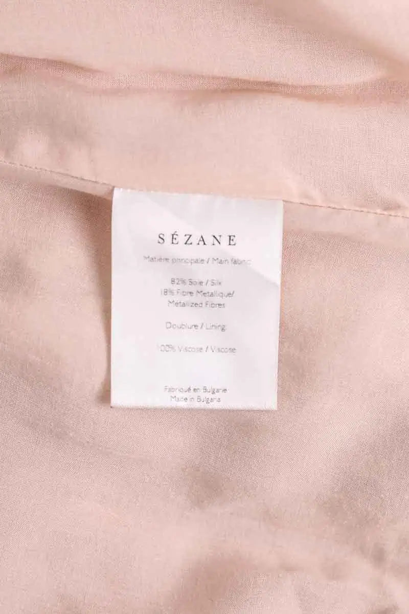 Robe Sézane Rose en Soie