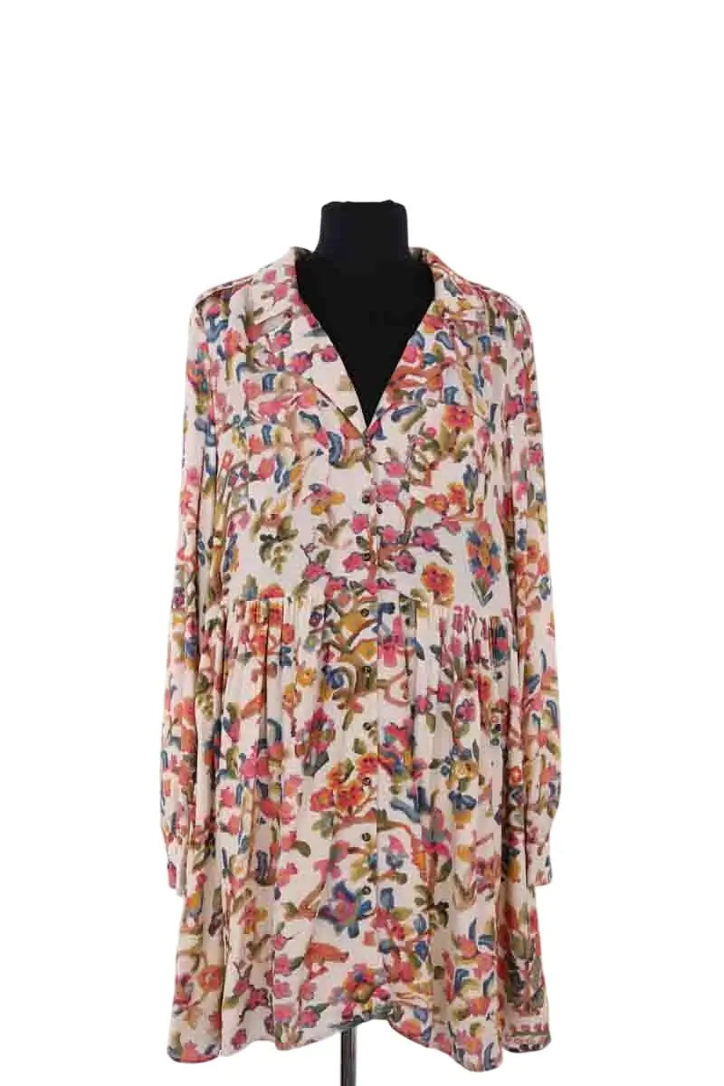 Robe Sézane Rose en Viscose, taille L - Seconde Main