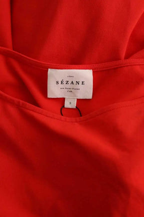 Robe Sézane Rouge en Coton