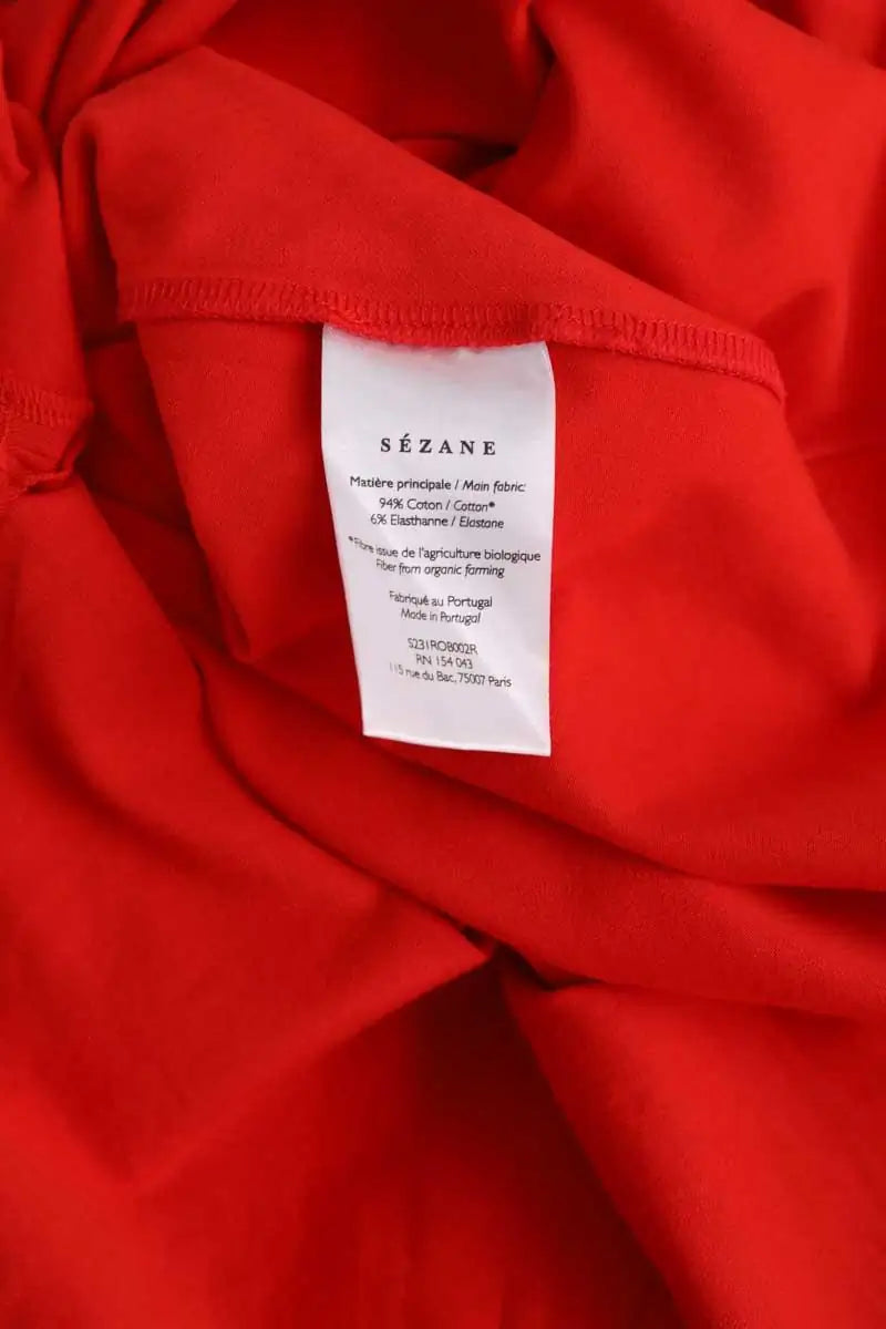 Robe Sézane Rouge en Coton