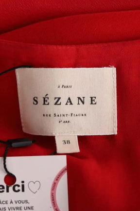 Robe Sézane Rouge en Soie