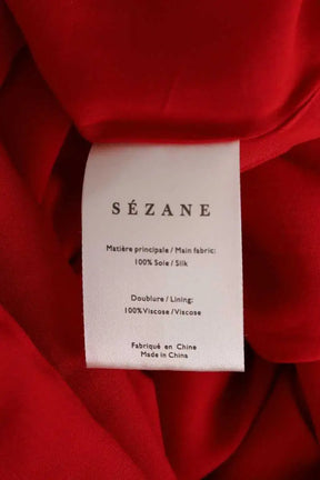 Robe Sézane Rouge en Soie