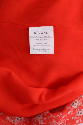 Robe Sézane Rouge en Soie