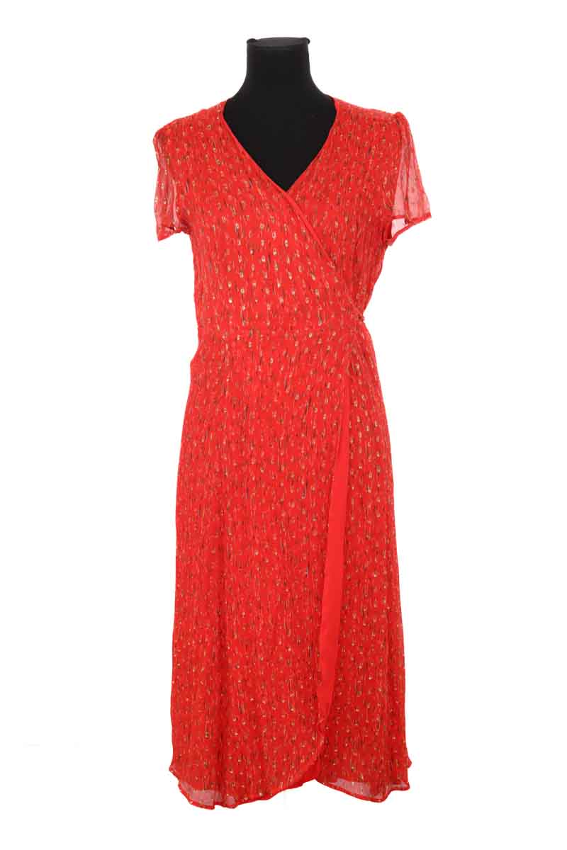 Robe Sézane Rouge en Soie, taille XL - Seconde Main