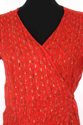 Robe Sézane Rouge en Soie