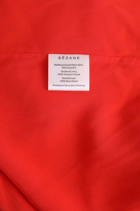 Robe Sézane Rouge en Soie