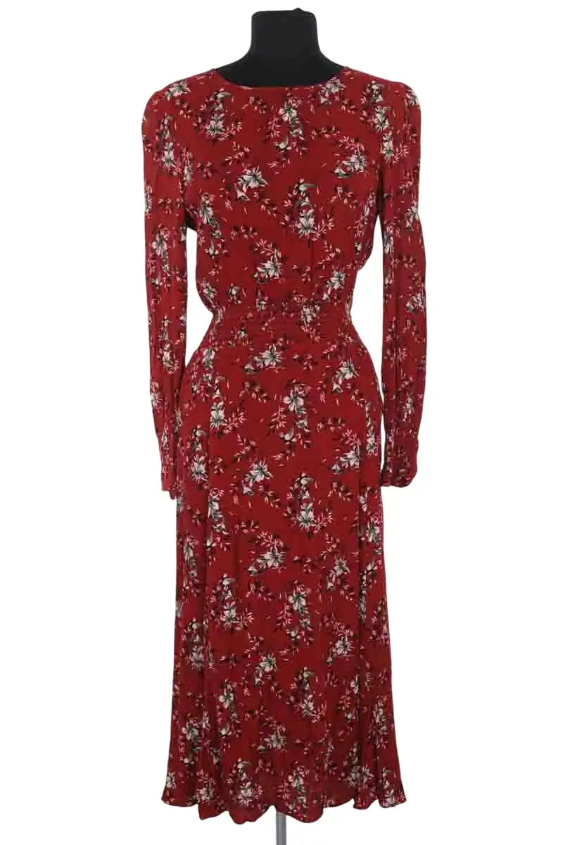 Robe Sézane Rouge en Synthétique, taille S - Seconde Main