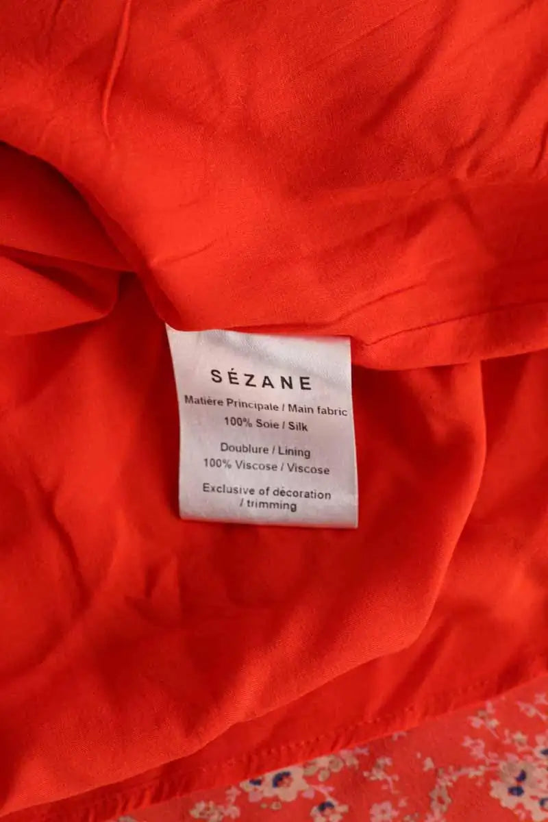 Robe Sézane Rouge en Viscose