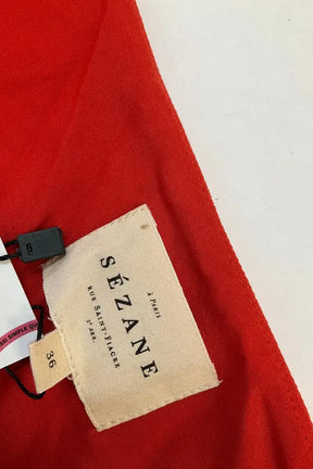 Robe Sézane Rouge en Viscose