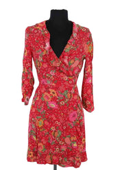 Robe Sézane Rouge en Viscose, taille XS - Seconde Main